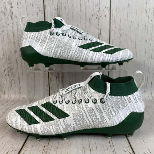 NEW Adidas adizero 8.0 football cleats White Dark Green Size Mens 11.5