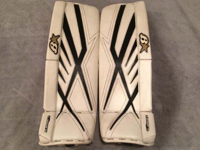 White Used Intermediate 32" Brian's Subzero 7.0 Goalie Leg Pads