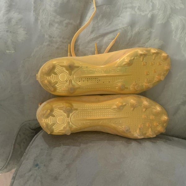 Yellow Adult Size 11 (Women's 12) Under Armour Cleats