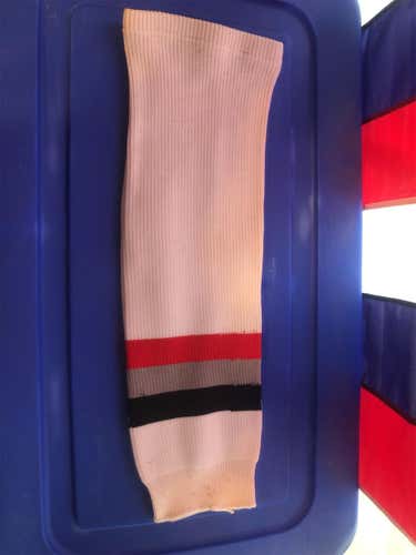 Carolina Hurricanes White Knit Hockey Socks