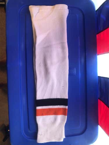New York Islanders White Knit Hockey Socks