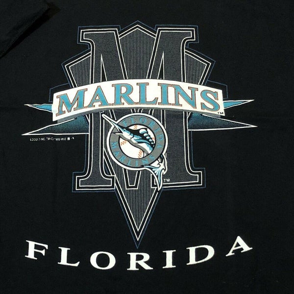 Vintage 90s MLB Florida Marlins T Shirt Size M 