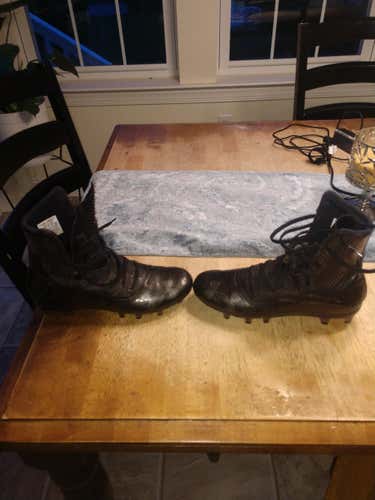 Brown Used Adult Men's Size 7.0 (Women's 8.0) Molded Cleats Under Armour High Top