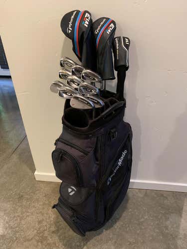 Used Men's TaylorMade Right Handed M3 Clubs (Full Set) Stiff Flex 13 Pieces