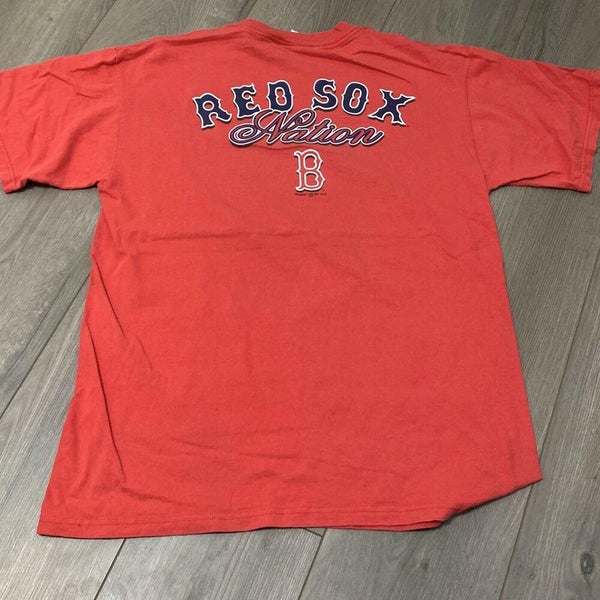 Boston Red Sox Nation T Shirt Adult L Red MLB Baseball Majestic Fan Apparel