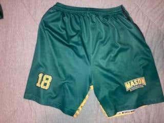 GEORGE MASON TEAM ISSUED SUBLIMATED SHORTS (#18)