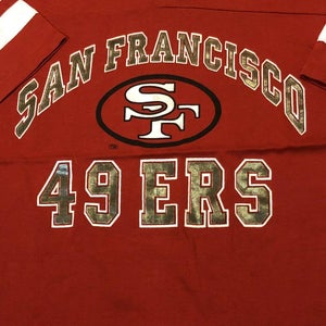San Fransisco 49ers Vintage T Shirt Adult M L Red NFL Football Jersey 90s Retro