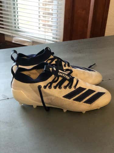 White Used Adult Men's Size Men's 10.5 (W 11.5) Adidas Cleats