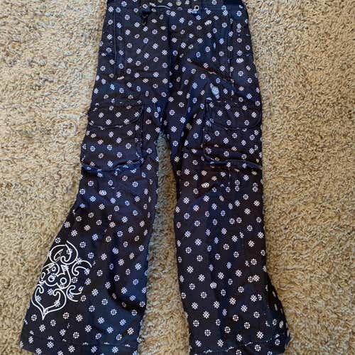 Black And White Youth Girls Medium 686 Ski Pants