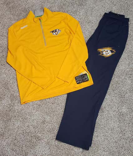 Reebok Center Ice Nashville Predators Sweatpants and Quarter Zip