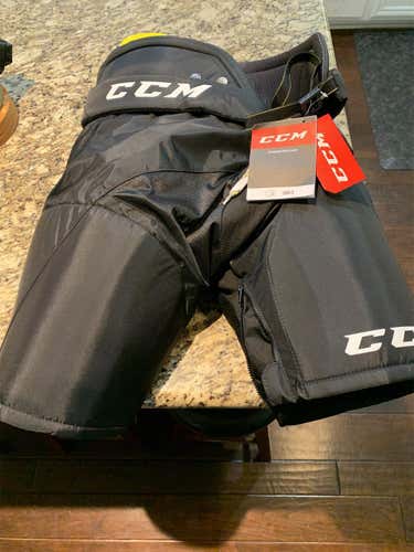 Black Senior XL CCM Tacks 9040 Hockey Pants