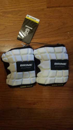 New White Large Brine Clutch Elbow Pads