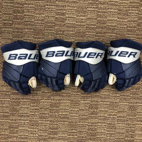 Blue Senior Bauer Vapor Pro Team 14" Pro Stock Gloves