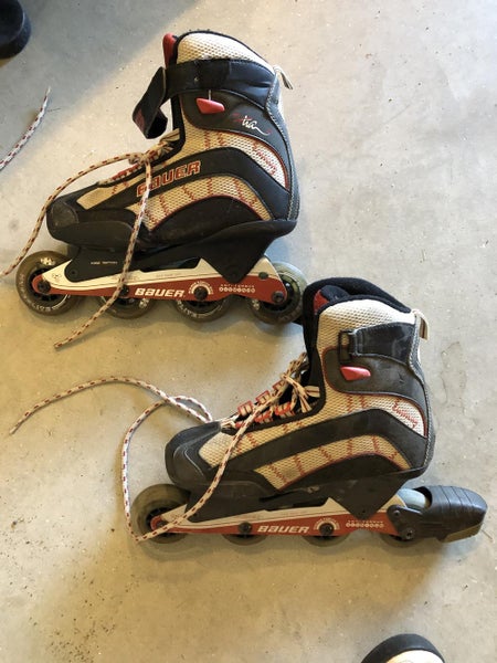 Used Senior Bauer Inline Skates Wide Width Size 8.5