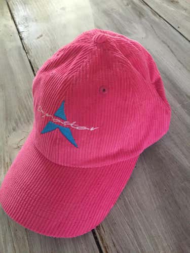 Retro pink Dynastar corduroy ball cap