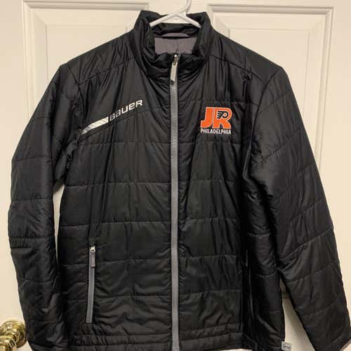 Jr Flyers AAA Team Issued Black Unisex Youth Large Bauer Flex Bubble Jacket