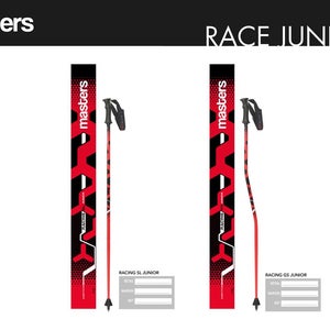 NEW GS Jr. Italian Ski Racing Poles by Masters