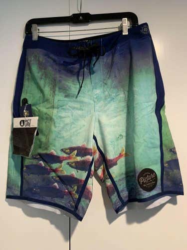 PICTURE ORGANIC CLOTHING Men's Neo Fish BoardShort (size 32) MBS026