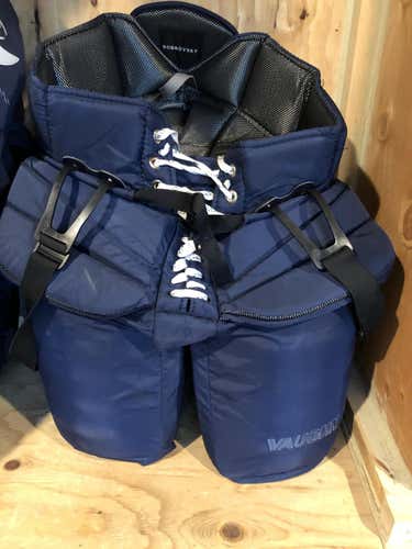 Blue Senior Used Large Vaughn Hockey Goalie Pants Pro Stock