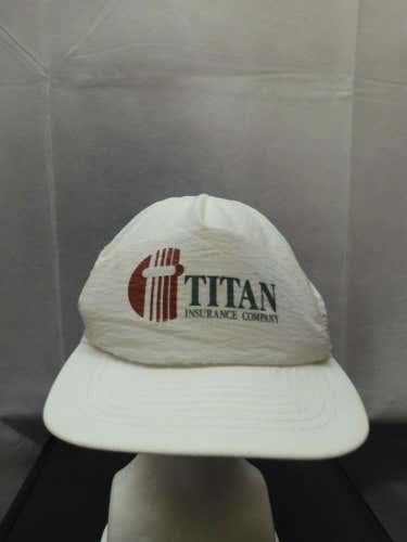 Vintage Titan Insurance Snapback Hat White