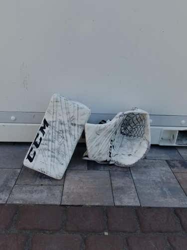 White CCM Regular EFLEX 4 Used Glove Set