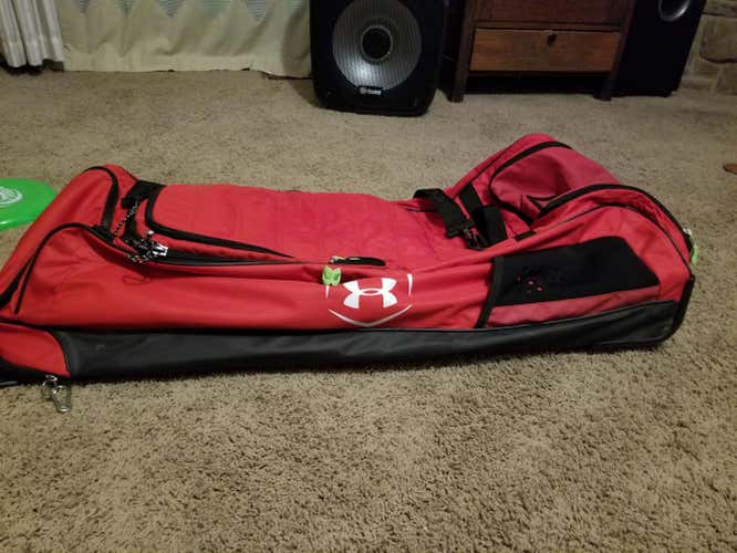Red Used Under Armour Catcher's Bag