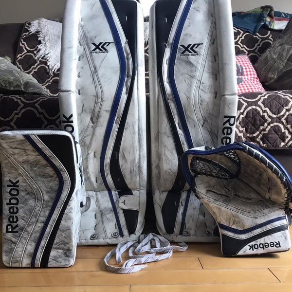 Blue Senior 35" Regular Premier XLT Pro Pro Stock Goalie Full Set