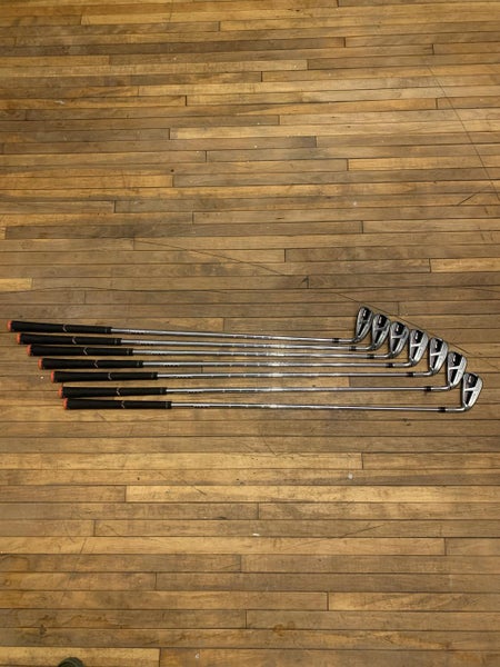 Used TaylorMade Right Handed M6 Iron Set Stiff Flex Steel Shaft 4-PW