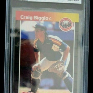 Beckett Graded 7.5 1989  Donruss Craig Biggio Houston Astros