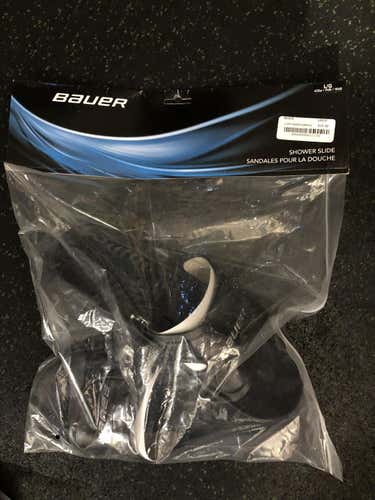 Black New Bauer Large Shower Slides