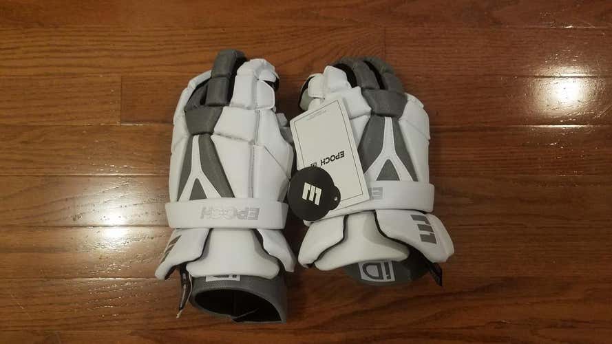 New White Player's Epoch ID Lacrosse Gloves 13"