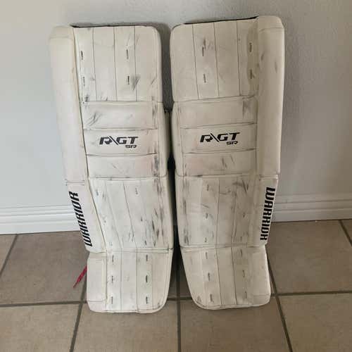 White Senior 34" Warrior Ritual GT  Goalie Leg Pads