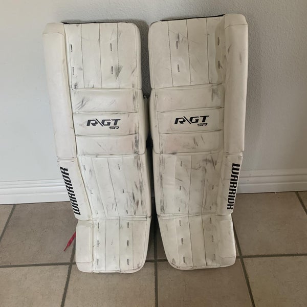 White Senior 34" Warrior Ritual GT Goalie Leg Pads