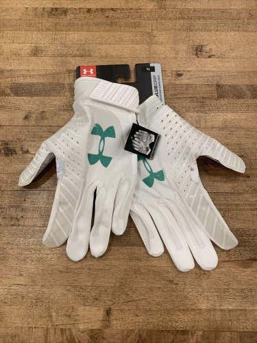 UNDER ARMOUR UA SPOTLIGHT LIMITED EDITION DIAMOND FOOTBALL GLOVES SZ XL 1326226