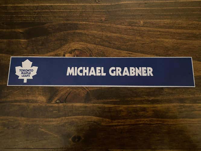 NHL Toronto Maple Leafs Game-Used Locker Stall Name Plate Michael Grabner