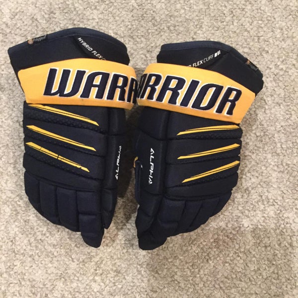 Navy Yellow Warrior Alpha Pro 14" Pro Stock Gloves