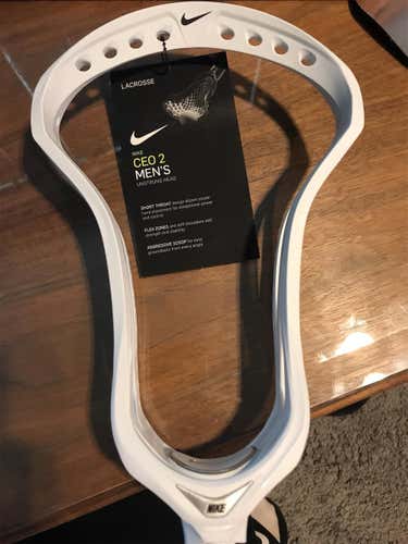 New Nike CEO 2 Lacrosse Head - White, Unstrung