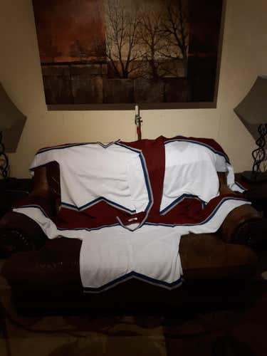 Team Set of 17 Avalanche Adult Hockey Jerseys