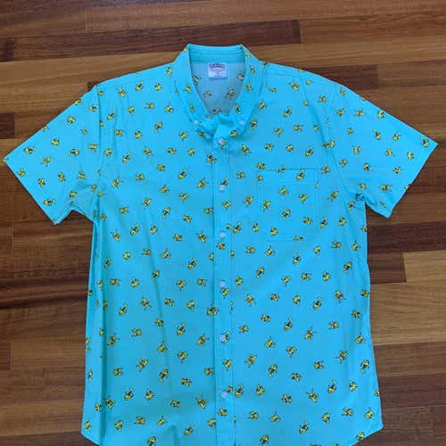 Pokémon Pikachu Short Sleeve Button Down Party Shirt Men’s XL
