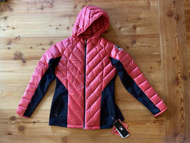 Red New Adult Women's XL Spyder US Ski Team Puffy Down Jacket