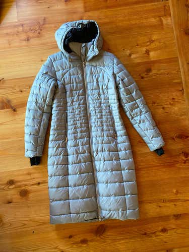 Gray Used Adult Women's Medium Spyder Long Puffy Down Jacket