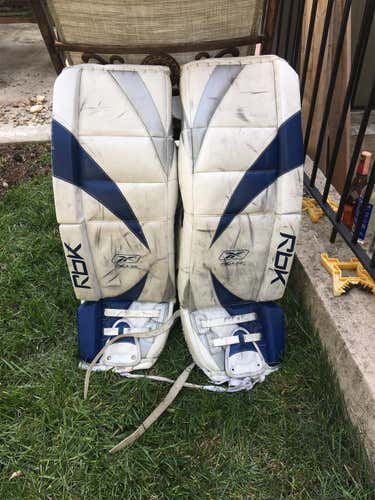 White Senior 35" Reebok XPulse  Goalie Leg Pads