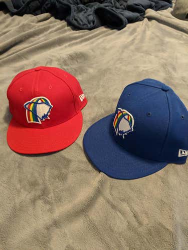 Charleston Rainbows/Riverdogs throwback hats 7 1/2