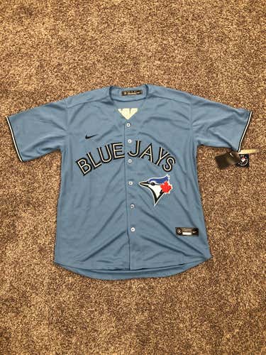 Adult Vladimir Guerrero Jr #27 Toronto Blue Jays Light Blue MLB Baseball Jersey BNIB w Tags - Medium