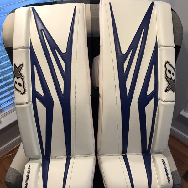 White Intermediate 30" Brian's GNETiK 8.0 Goalie Leg Pads