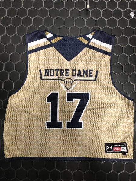 New Notre Dame Lacrosse Reversible Youth Unisex XL Under Armour Pinnie