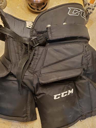 Black Used Junior Small CCM Hockey Goalie Pants