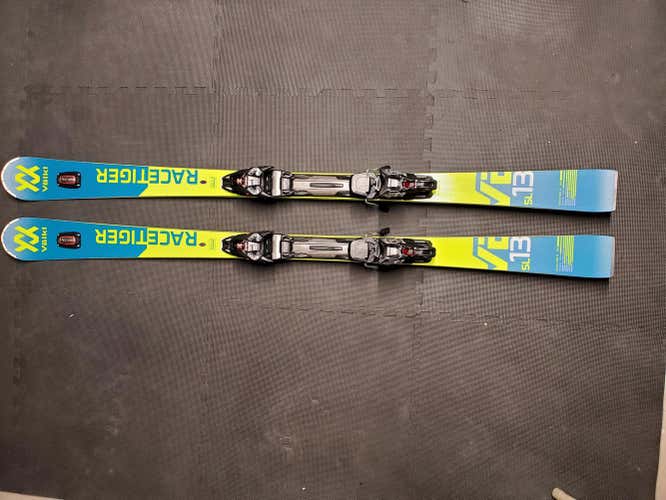 New 2018 Volkl Racetiger SL Skis With Bindings, 165cm