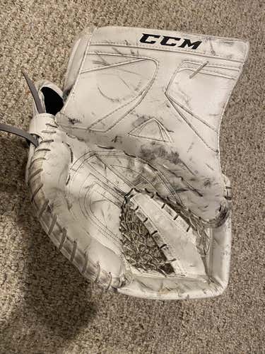 White Senior Used CCM Regular Catch Glove