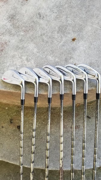 Used Men's Nike Right Handed VR Forged Pro Combo Iron Set Stiff Flex Steel Shaft
